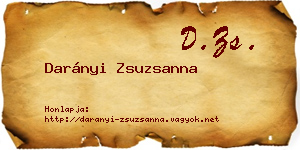 Darányi Zsuzsanna névjegykártya